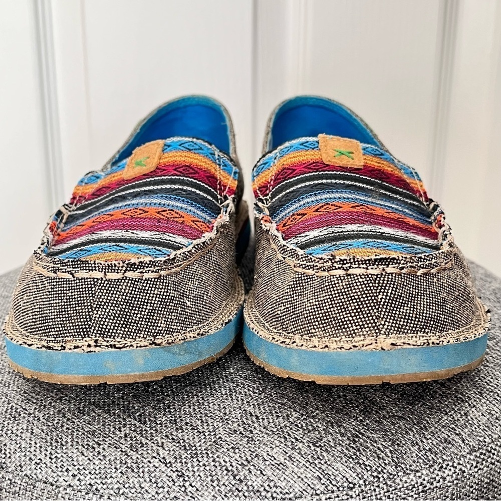 Twisted X eco Slip Ons Loafers Native Print Multi Color Tagged 6.5M *Fit like 7* - Picture 4 of 8